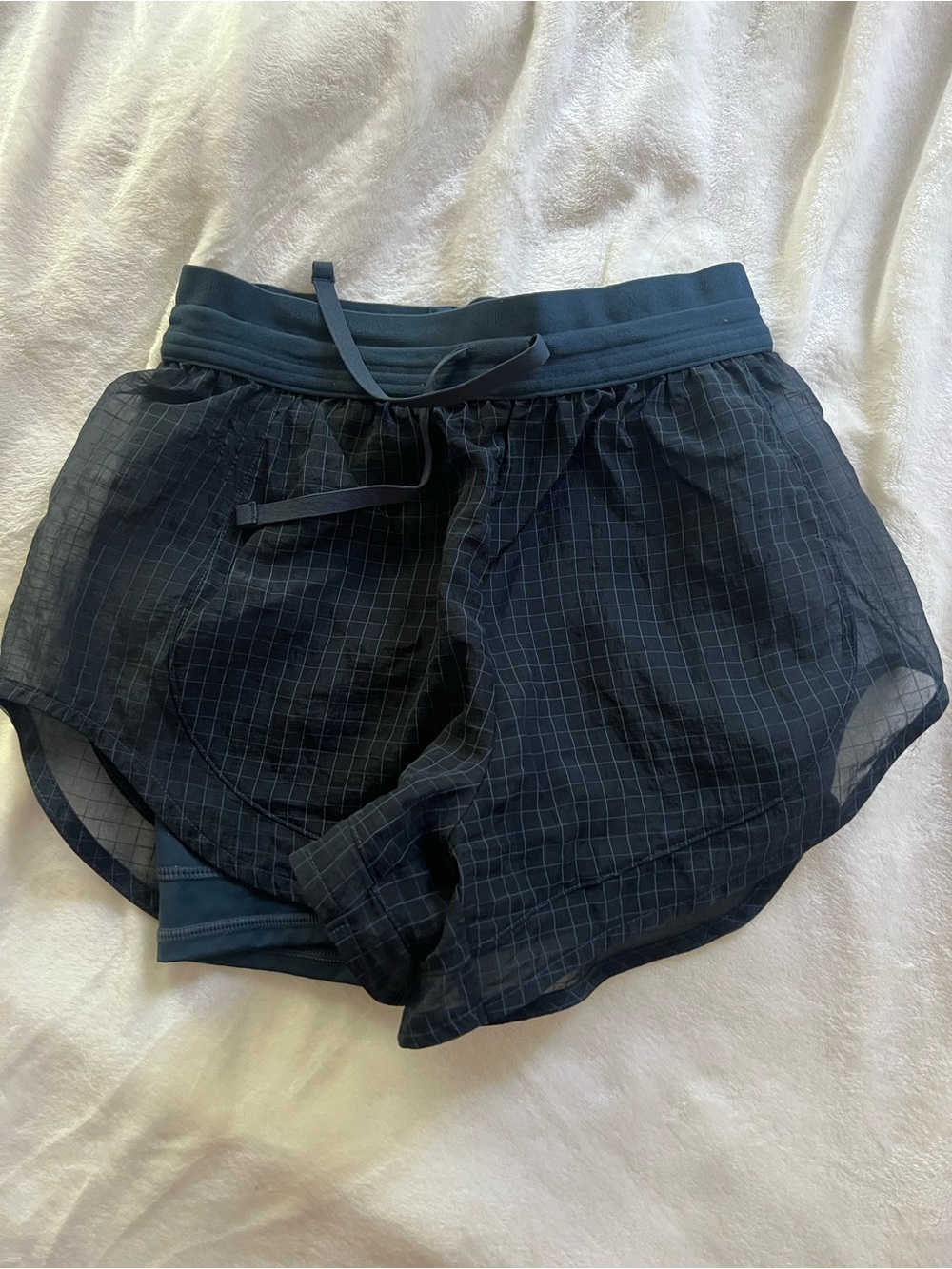 Nike navy 2-in-1 running shorts